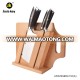 6pcs Beech Wood Block&chopping board With Pakka Wood Kitchen Knife Set