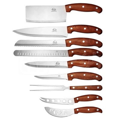 factory price promotion 24pcs stainless steel knife set with color case